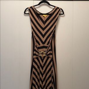 Liz Lange Ultimate Maxi Dress Size PS Black & Tan